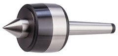 Bison - MT6 Taper Shank Shank, 5.12" Head Diam, 7,700 Lb Capacity, Live Center - 2,000 Max RPM, 2.48" Point Diam, 2.52" Point Len, 7,700 Lb Max Workpc, Standard Point - Exact Tooling