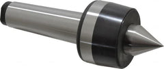 Bison - MT5 Taper Shank, 3.35" Head Diam 4,400 Lb Capacity Live Center - 2,500 Max RPM, 1.61" Point Diam, 1.77" Point Len, 4,400 Lb Max Workpc, 9.33" OAL, 1.77" Long Tip, Standard Point - Exact Tooling