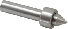 Riten - Straight Shank, 1-1/4" Head Diam 1,500 Lb Capacity Live Center - 1,000 Max RPM, 3/4" Long Case, 1/2" Point Diam, 9/16" Point Len, 440 Lb Max Workpiece, Standard Point - Exact Tooling