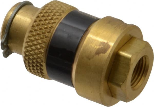 Coilhose Pneumatics - 1/8" Pipe, FNPT x FNPT, Brass Lockout Valve - 150 Max psi, Brass Sleeve - Exact Tooling