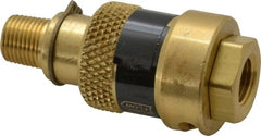 Coilhose Pneumatics - 1/8" Pipe, FNPT x MNPT, Brass Lockout Valve - 150 Max psi, Brass Sleeve - Exact Tooling