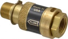 Coilhose Pneumatics - 3/8" Pipe, FNPT x MNPT, Brass Lockout Valve - 150 Max psi, Brass Sleeve - Exact Tooling