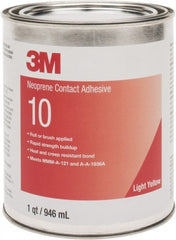 3M - 32 oz Can Amber Contact Adhesive - Series 10, 30 min Working Time, Bonds to Cardboard, Ceramic, Foam, Glass, Metal, Paper & Wood - Exact Tooling
