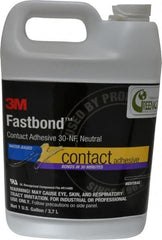 3M - 1 Gal Bottle Natural Contact Adhesive - Series 30NF, 15 to 30 min Working Time, 4 hr Full Cure Time, Bonds to Cardboard, Ceramic, Fabric, Fiberglass, Foam, Glass, Leather, Metal, Plastic, Rubber, Vinyl & Wood - Exact Tooling