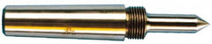 Riten - 1-3/4" Head Diam, Steel Standard Point Solid Dead Center - 5MT Morse Taper, 1-3/4" Point Diam, 2-15/32" Point Length - Exact Tooling