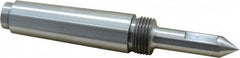 Riten - 1/2" Head Diam, Steel Long Point Solid Dead Center - 3MT Morse Taper, 1/2" Point Diam, 2" Point Length - Exact Tooling