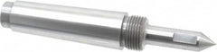 Riten - 5/8" Head Diam, Steel Long Point Solid Dead Center - 4MT Morse Taper, 5/8" Point Diam, 2-1/4" Point Length - Exact Tooling