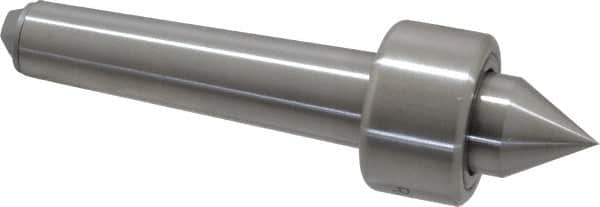 Riten - MT2 Taper Shank, 1-1/4" Head Diam 1,500 Lb Capacity Live Center - 1,000 Max RPM, 3/4" Head Length, 3/4" Point Diam, 13/16" Point Len, 400 Lb Max Workpc, Standard Point - Exact Tooling