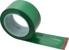 3M - Green Solid Color Vinyl Tape - 2" Wide x 5.2 mil Thick, General Traffic - Exact Tooling