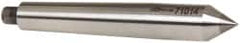 Riten - 0.475" Head Diam, Carbide-Tipped Steel Standard Point Half Dead Center - 1MT Morse Taper, 0.475" Point Diam, 3-5/16" OAL - Exact Tooling