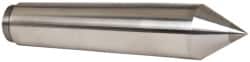 Riten - 0.475" Head Diam, Carbide-Tipped Steel Standard Point Solid Dead Center - 1MT Morse Taper, 0.475" Point Diam, 3-5/16" OAL - Exact Tooling