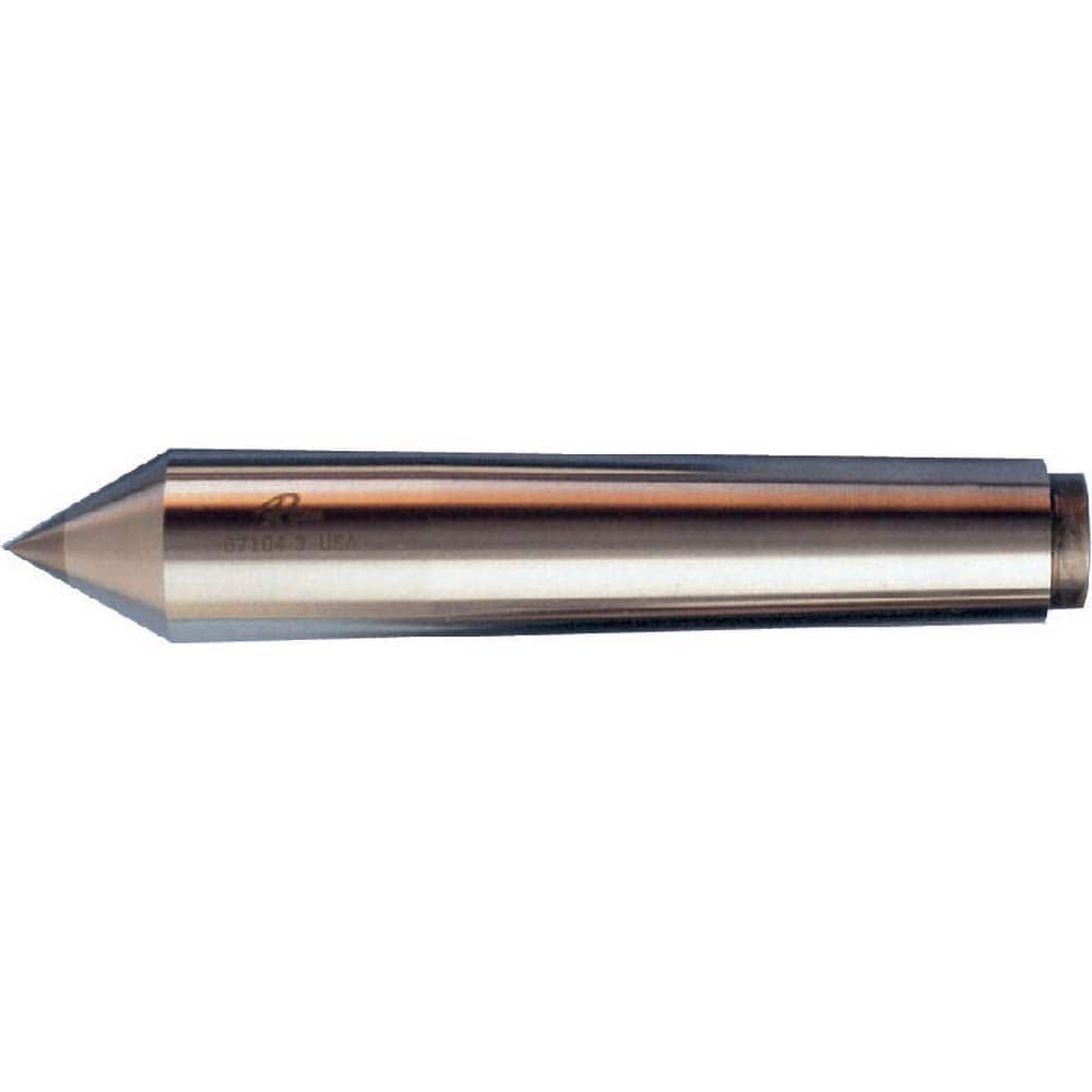Riten - 3.27" Head Diam, Carbide-Tipped Steel Standard Point Solid Dead Center - Exact Tooling