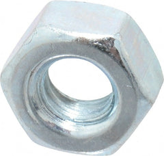 Value Collection - 1/4-20 UNC Steel Right Hand Hex Nut - 7/16" Across Flats, 7/32" High, Zinc Clear Finish - Exact Tooling