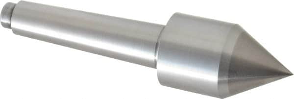Riten - 1-1/4" Head Diam, Carbide-Tipped Steel Standard Point Solid Dead Center - 2MT Morse Taper, 1-1/4" Point Diam - Exact Tooling