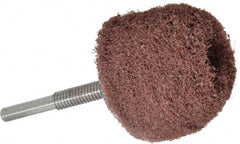 Superior Abrasives - 2" Diam x 2" Thick, Mounted Polishing Wheel - Medium Grade, 1/4" Shank Diam - Exact Tooling