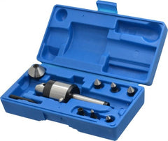 Interstate - 7 Point, 740 Lb Max Workpiece, 5-21/32" OAL, 1-5/16" Head Diam, Tool Steel, Live Center & Point Set - 2MT Taper, Interchangeable - Exact Tooling
