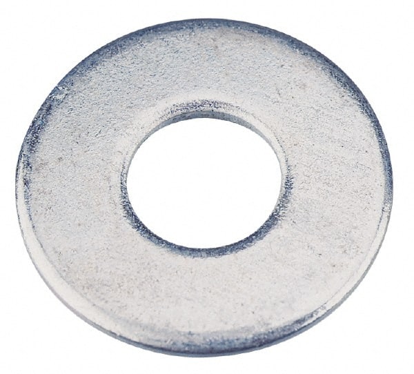 Value Collection - 5/16" Screw, Steel USS Flat Washer - 0.37" ID x 0.905" OD, 0.104" Thick, Zinc-Plated Finish - Exact Tooling