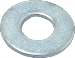 Value Collection - 3/8" Screw, Steel USS Flat Washer - 0.433" ID x 1.03" OD, 0.104" Thick, Zinc-Plated Finish - Exact Tooling