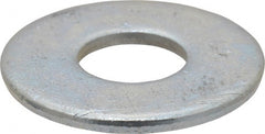 Value Collection - 1/2" Screw, Steel USS Flat Washer - 0.557" ID x 1-1/2" OD, 0.132" Thick, Zinc-Plated Finish - Exact Tooling