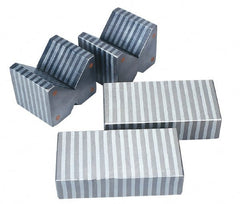 Value Collection - 1-5/16" Max Capacity, 90° Angle, Hardened Steel V-Block - 3-1/2" Long x 2-3/8" Wide x 1-7/8" High, Sold as 2 Block Set - Exact Tooling