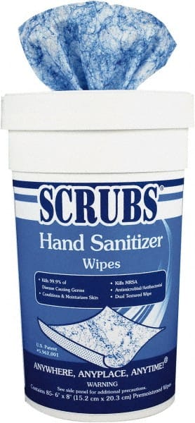 Scrubs - Pre-Moistened Sanitizing Wipes - Exact Tooling