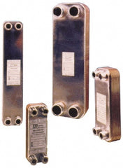 Bell & Gossett - Inch, Brazed Plate Heat Exchanger - Max psi, °F Max," Wide x" High x" Deep - Exact Tooling