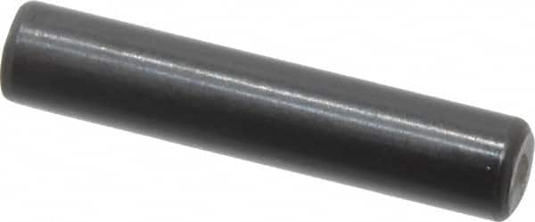 Holo-Krome - 4mm Diam x 20mm Pin Length Grade 8 Alloy Steel Standard Dowel Pin - Black Luster Finish, C 60 (Surface) & C 50-58 Hardness, 1 Beveled & 1 Rounded End - Exact Tooling