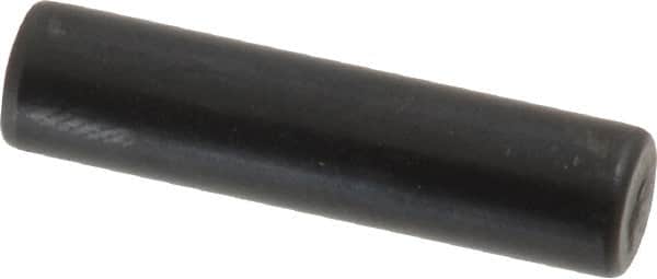 Holo-Krome - 6mm Diam x 25mm Pin Length Grade 8 Alloy Steel Standard Dowel Pin - Black Luster Finish, C 60 (Surface) & C 50-58 Hardness, 1 Beveled & 1 Rounded End - Exact Tooling