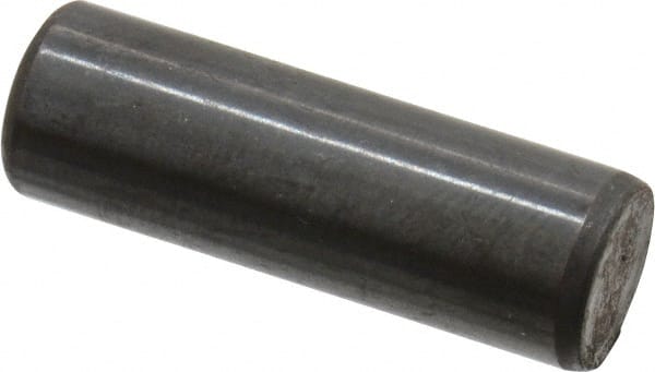 Holo-Krome - 8mm Diam x 25mm Pin Length Grade 8 Alloy Steel Standard Dowel Pin - Black Luster Finish, C 60 (Surface) & C 50-58 Hardness, 1 Beveled & 1 Rounded End - Exact Tooling