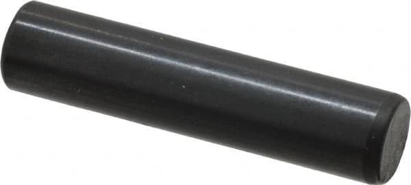 Holo-Krome - 8mm Diam x 35mm Pin Length Grade 8 Alloy Steel Standard Dowel Pin - Black Luster Finish, C 60 (Surface) & C 50-58 Hardness, 1 Beveled & 1 Rounded End - Exact Tooling