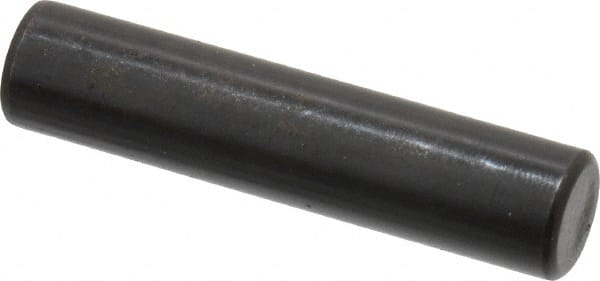 Holo-Krome - 10mm Diam x 45mm Pin Length Grade 8 Alloy Steel Standard Dowel Pin - Black Luster Finish, C 60 (Surface) & C 50-58 Hardness, 1 Beveled & 1 Rounded End - Exact Tooling