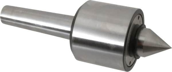 Riten - MT4 Taper Shank, 3-1/16" Head Diam 4,500 Lb Capacity Live Center - 4,000 Max RPM, 2-25/32" Head Length, 1-3/8" Point Diam, 1-13/16" Point Len, 2,100 Lb Max Workpc, Standard Point - Exact Tooling