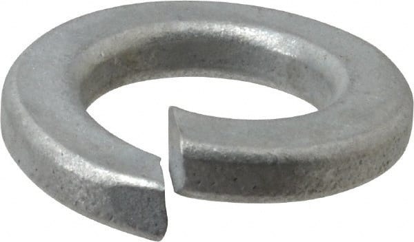Value Collection - 1/2", 0.506" ID, 1/8" Thick Split Lock Washer - Grade 2 Spring Steel, Zinc-Plated Finish, 0.506" Min ID, 0.518" Max ID, 0.873" Max OD - Exact Tooling