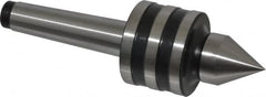 Interstate - MT2 Taper Shank, 1-39/64" Head Diam 756 Lb Capacity Live Center - 1-1/4" Head Length, 15/16" Point Diam, 1-11/32" Point Len, 260 Lb Max Workpc, 5-21/64" OAL, Standard Point - Exact Tooling
