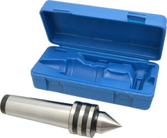 Interstate - MT5 Taper Shank, 2-9/32" Head Diam 1,397 Lb Capacity Live Center - 1-9/16" Head Length, 1-1/2" Point Diam, 1.9063" Point Len, 1,590 Lb Max Workpc, 8-25/32" OAL, Standard Point - Exact Tooling