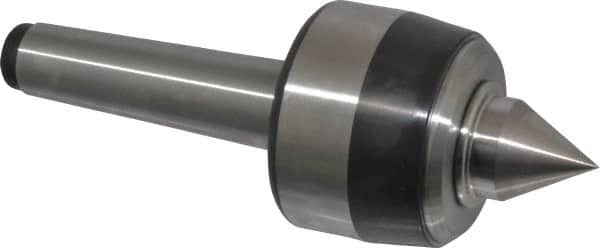 Royal Products - MT3 Taper Shank, 2.33" Head Diam 4,870 Lb Capacity Live Center - 5,000 Max RPM, 1-3/4" Head Length, 1" Point Diam, 1.22" Point Len, 970 Lb Max Workpc, 6-13/32" OAL, Standard Point - Exact Tooling