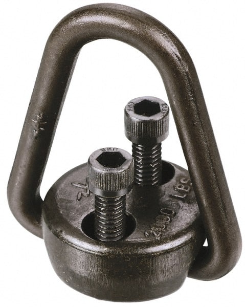 American Drill Bushing - 12,000 Lb Load Capacity Flip-Flop Hoist Ring - 20-25 Ft/Lb Torque, 1/2 Thread, Forged Chrome Moly Steel, Black Oxide Finish - Exact Tooling
