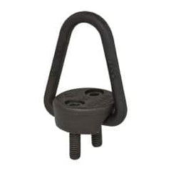 American Drill Bushing - 2,000 Lb Load Capacity Flip-Flop Hoist Ring - 4-7 Ft/Lb Torque, 5/16 Thread, Forged Chrome Moly Steel, Black Oxide Finish - Exact Tooling