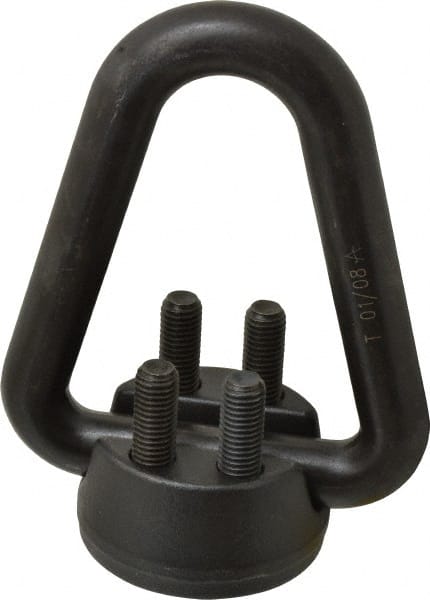 American Drill Bushing - 20,000 Lb Load Capacity Flip-Flop Hoist Ring - 42-50 Ft/Lb Torque, 5/8 Thread, Forged Chrome Moly Steel, Black Oxide Finish - Exact Tooling