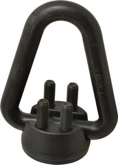 American Drill Bushing - 20,000 Lb Load Capacity Flip-Flop Hoist Ring - 42-50 Ft/Lb Torque, 5/8 Thread, Forged Chrome Moly Steel, Black Oxide Finish - Exact Tooling