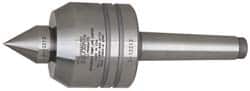 Royal Products - MT2 Taper Shank, 2" Head Diam 1,350 Lb Capacity Live Center - 6,000 Max RPM, 1.85" Head Length, 7/8" Point Diam, 1.13" Point Len, 390 Lb Max Workpc, 5-13/16" OAL, Changeable Standard Point - Exact Tooling