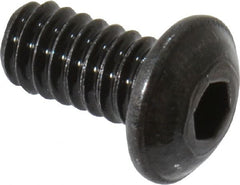 Value Collection - #2-56 UNC Hex Socket Drive, Button Screw - Alloy Steel, Black Oxide Finish, Fully Threaded, 3/16" Length Under Head - Exact Tooling
