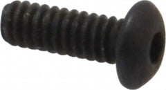 Value Collection - #2-56 UNC Hex Socket Drive, Button Screw - Alloy Steel, Black Oxide Finish, Fully Threaded, 1/4" Length Under Head - Exact Tooling