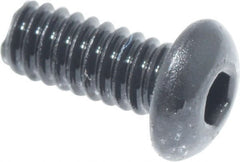 Value Collection - #3-48 UNC Hex Socket Drive, Button Screw - Alloy Steel, Black Oxide Finish, Fully Threaded, 1/4" Length Under Head - Exact Tooling