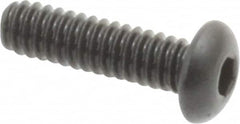 Value Collection - #3-48 UNC Hex Socket Drive, Button Screw - Alloy Steel, Black Oxide Finish, Fully Threaded, 3/8" Length Under Head - Exact Tooling