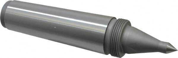 Royal Products - 1.748" Head Diam, Hardened Steel Long Point Solid Dead Center - 5MT Morse Taper, 1/2" Point Diam, 0.81" Point Length, 8-7/16" OAL - Exact Tooling