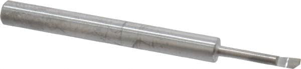 Accupro - 0.06" Min Bore Diam, 3/8" Max Bore Depth, 1/8 Shank Diam, Helical Boring Bar - Right Hand Cut, Solid Carbide, Bright Finish - Exact Tooling
