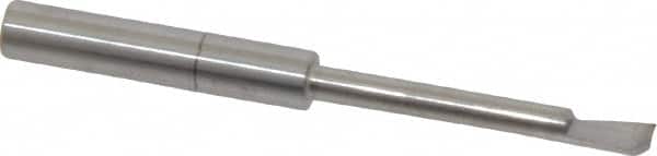 Accupro - 0.135" Min Bore Diam, 1" Max Bore Depth, 3/16 Shank Diam, Helical Boring Bar - Right Hand Cut, Solid Carbide, Bright Finish - Exact Tooling