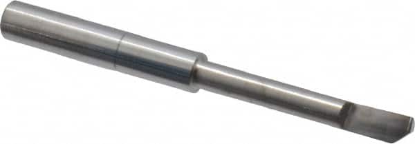 Accupro - 0.15" Min Bore Diam, 1" Max Bore Depth, 3/16 Shank Diam, Helical Boring Bar - Right Hand Cut, Solid Carbide, Bright Finish - Exact Tooling