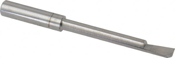 Accupro - 0.15" Min Bore Diam, 1-1/4" Max Bore Depth, 3/16 Shank Diam, Helical Boring Bar - Right Hand Cut, Solid Carbide, Bright Finish - Exact Tooling